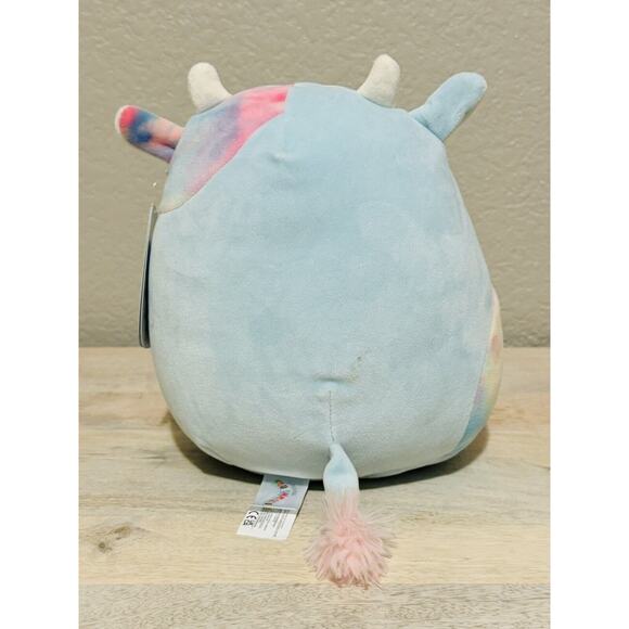 Squishmallow 8" Caedia the Cow Plush Toy Tie Dye Blue Brand New With Tags - Picture 2 of 8